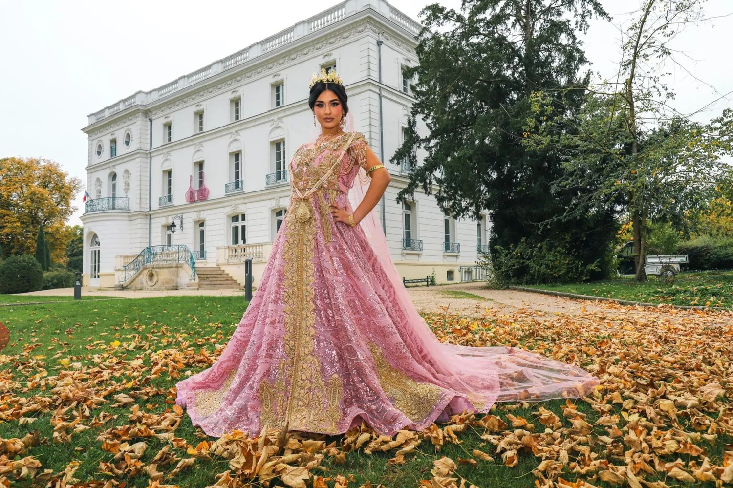 Célèbr'Orient Isa blousa rose poudré en location