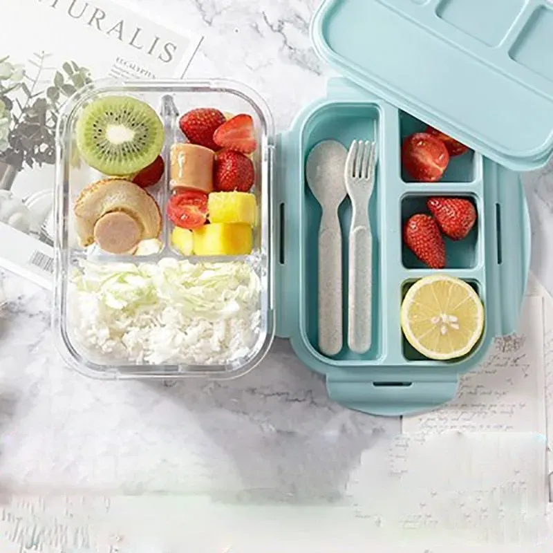 Japon style Bento en verre compartimenté