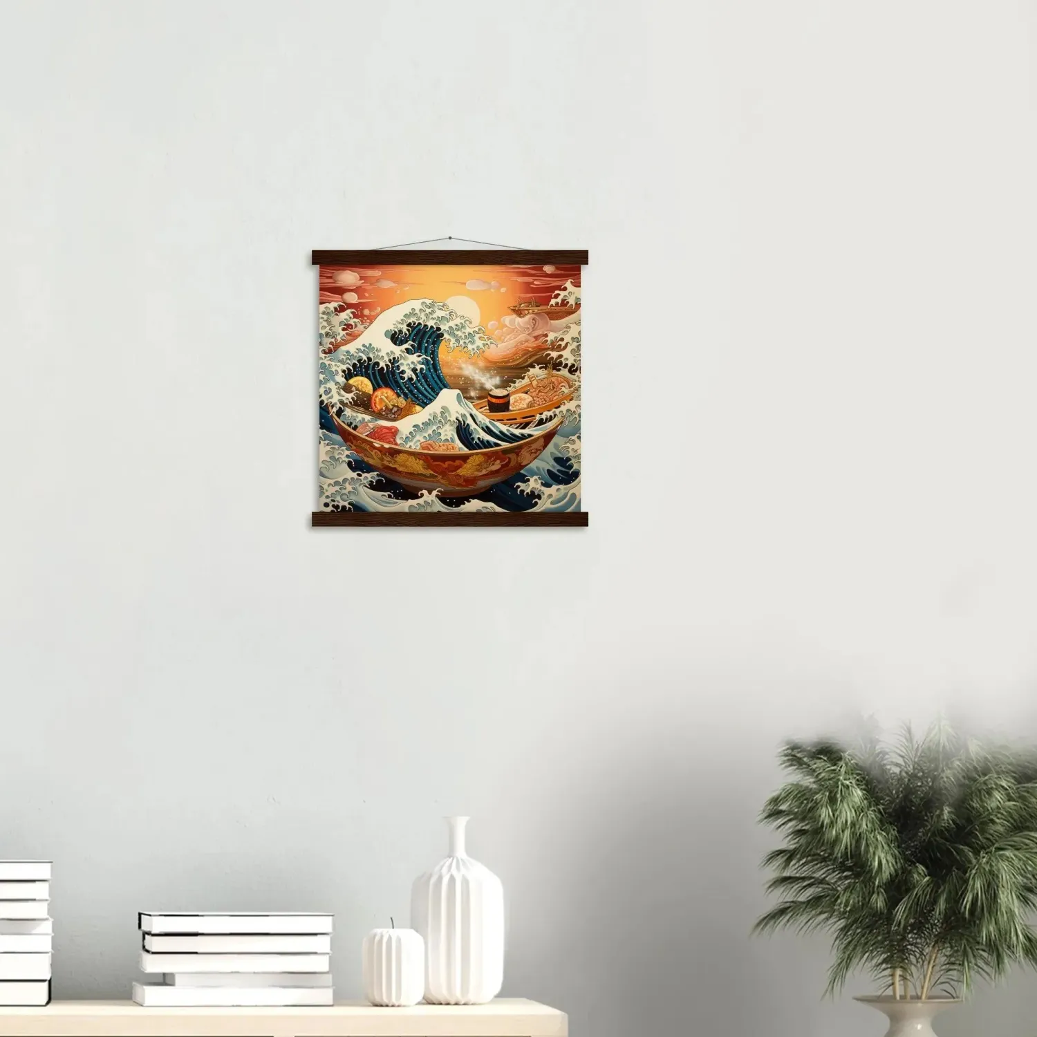 Japon style Kanagawa tableau art moderne vague