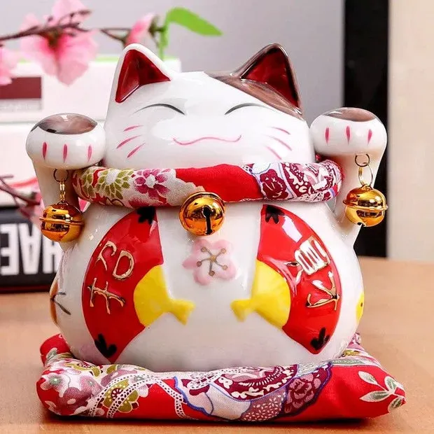 Esprit du Japon Maneki Neko 2 pattes figurine céramique
