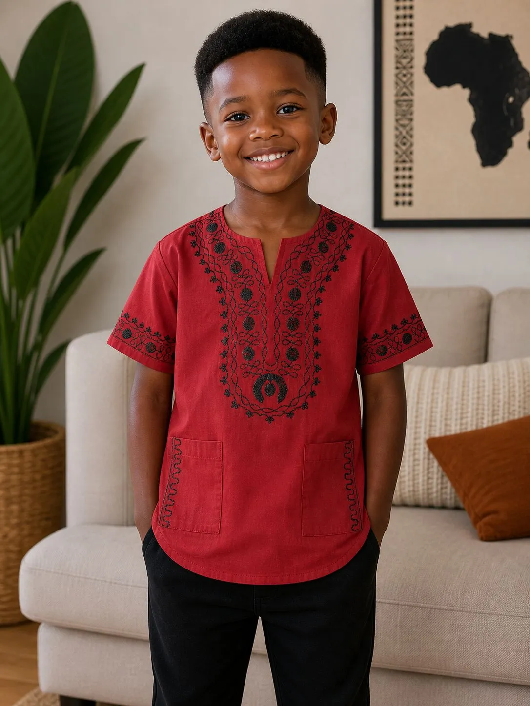 KAVAZI Kids Embroidery Top haut brodé garçon