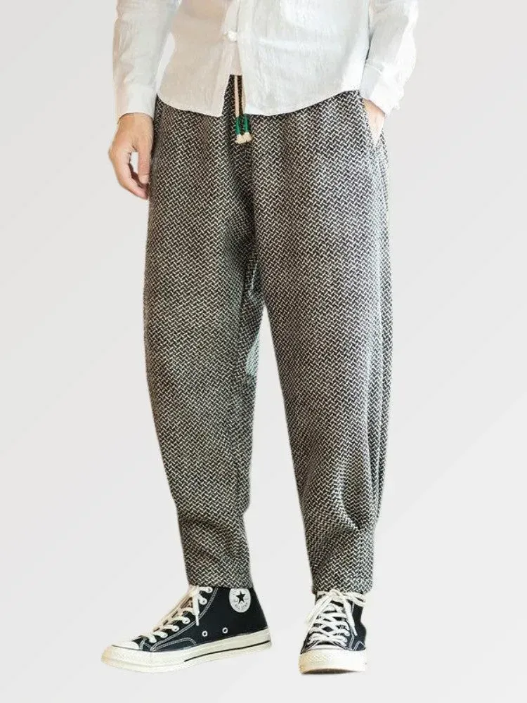 Japon style Korano Aoki pantalon fuselé taille haute