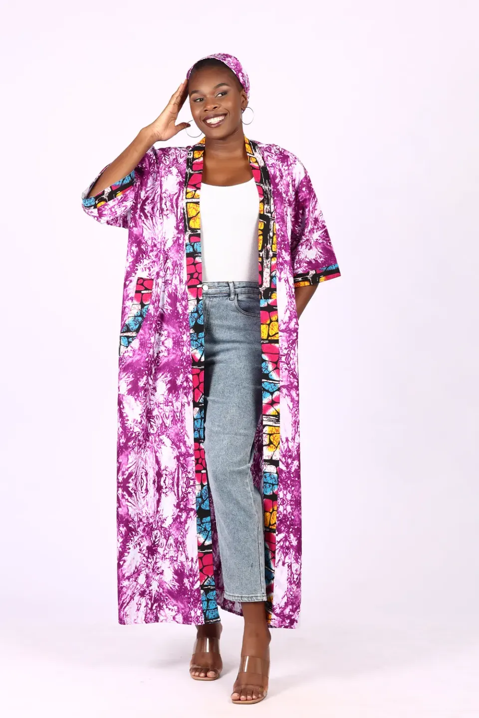 KAVAZI kimono long manche courte