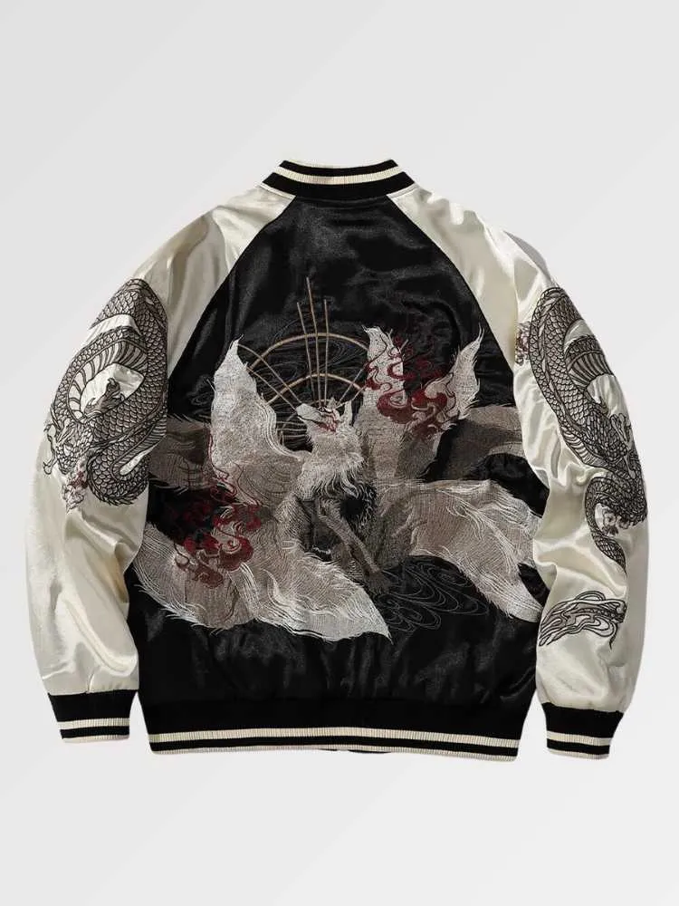 Japon style Veste Japonaise Sukajan ‘aikido’ veste brodée