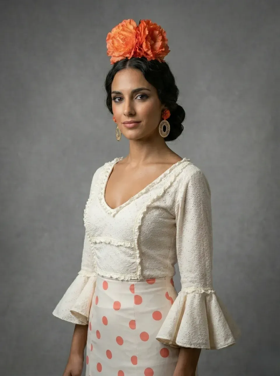 Viva La Feria Artesanal chemisier rociero beige