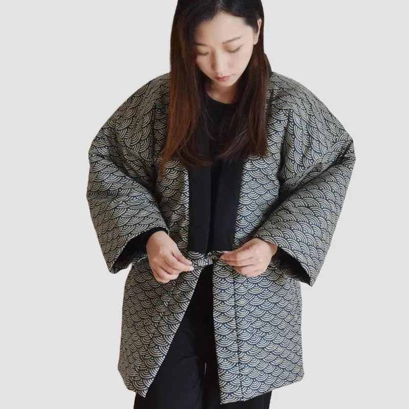 Japon style veste kimono matelassée femme