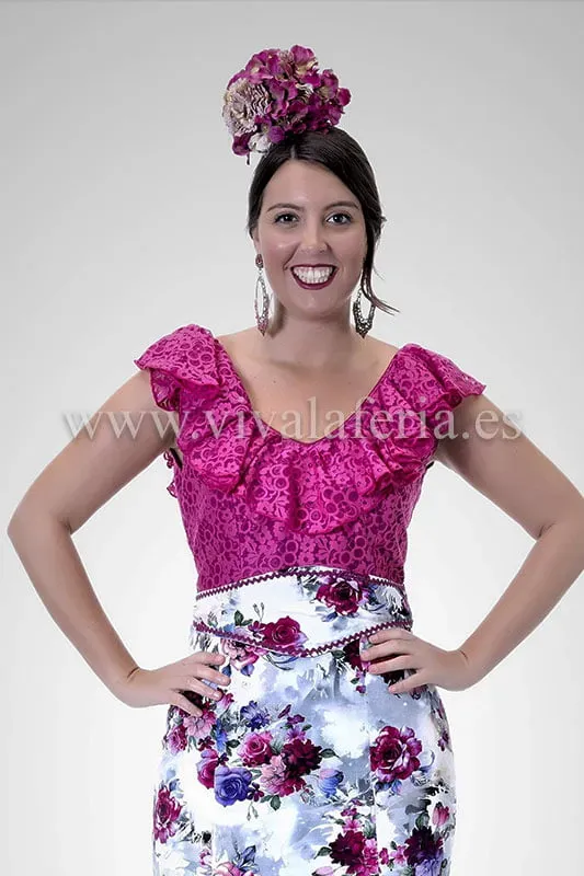Viva La Feria Arriate blouse rociera rose en dentelle