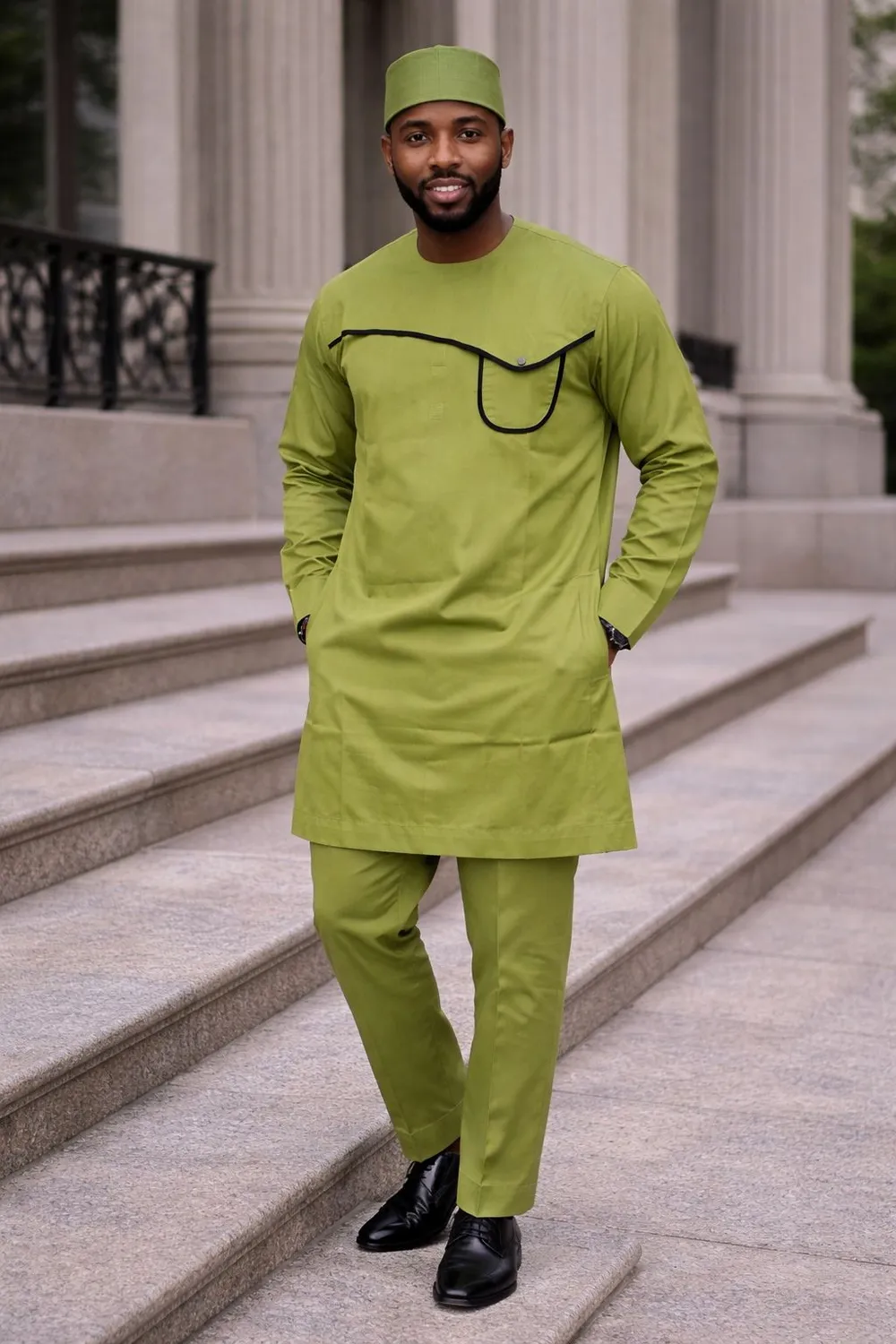KAVAZI ensemble homme pantalon haut kufi