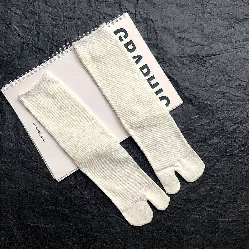 Esprit du Japon Chaussettes tabi japonaises côtelées en coton