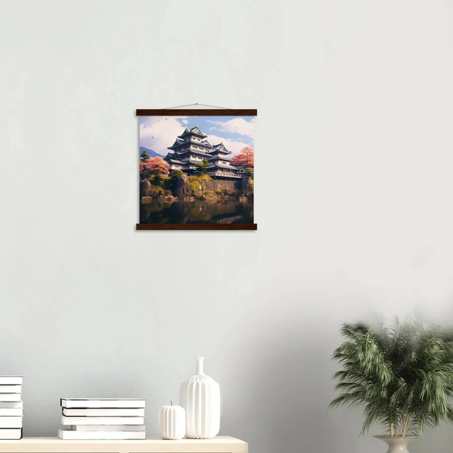 Japon style Château Himeji tableau temple japonais