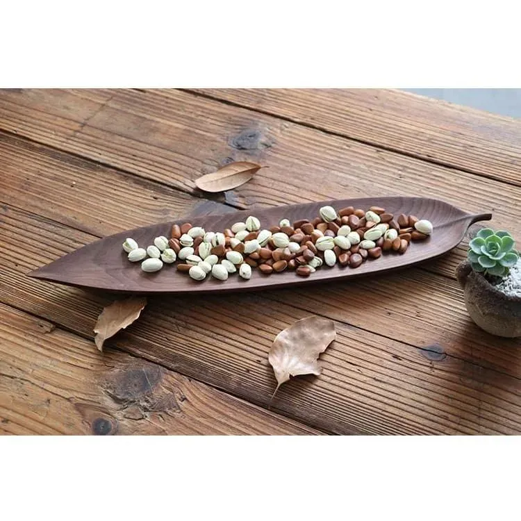 Japon style Okawa assiette bois noyer fait main