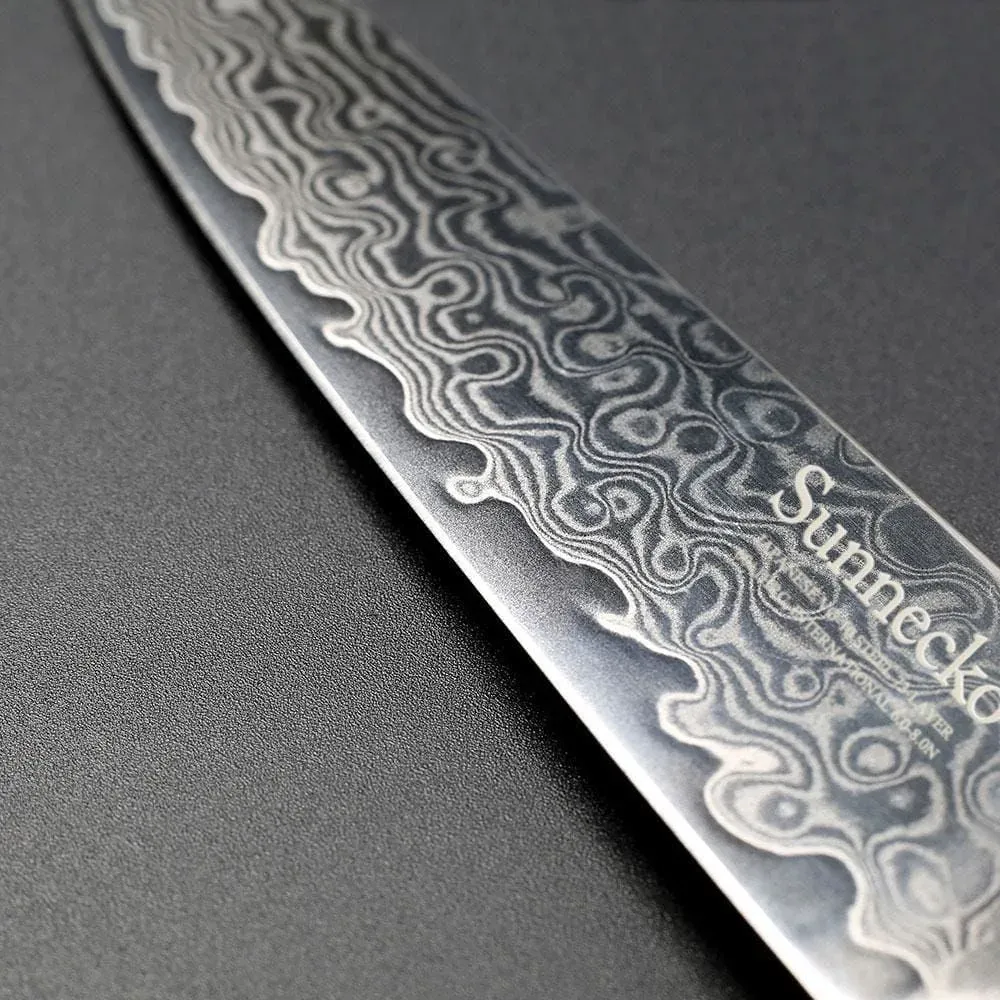 Japon style Damascus Knife Shisuniwa couteau de cuisine en acier Damas