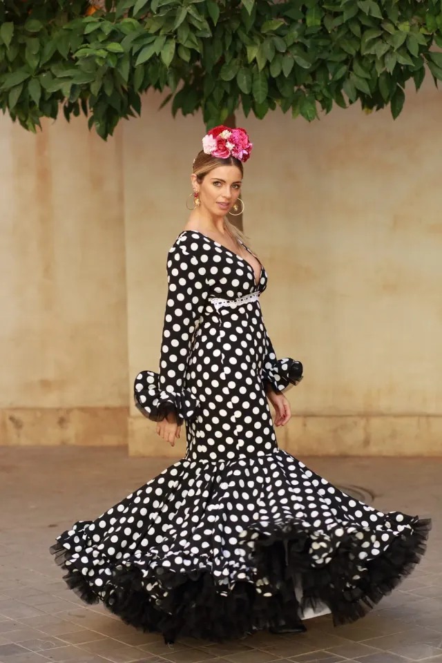 Viva La Feria Princesa robe gitane à pois