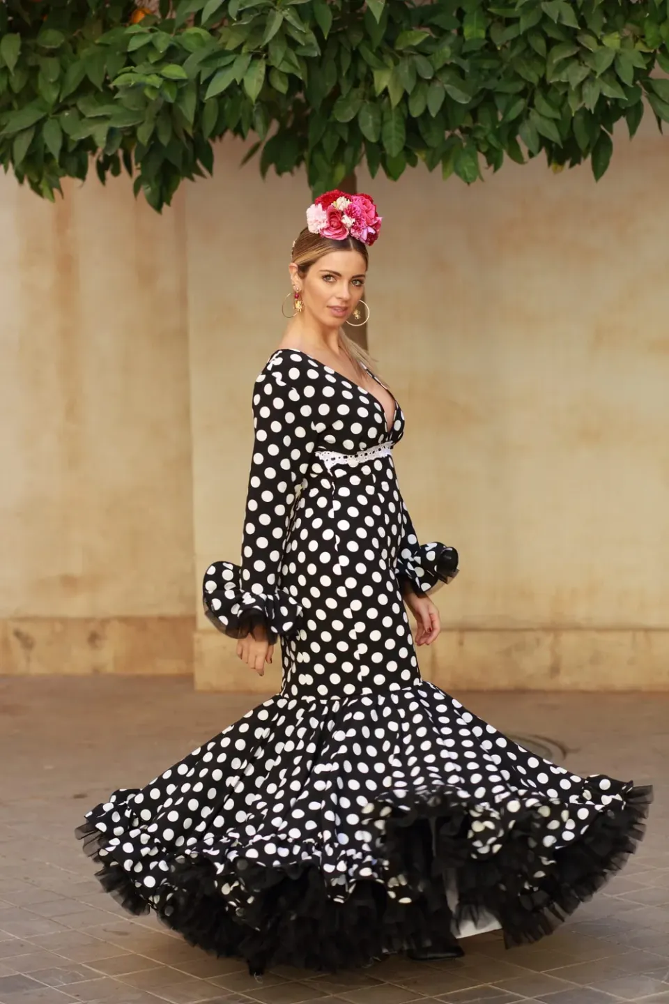Viva La Feria Princesa robe gitane à pois