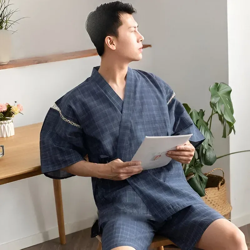 Japon style Jinbei pyjama japonais homme soirée été