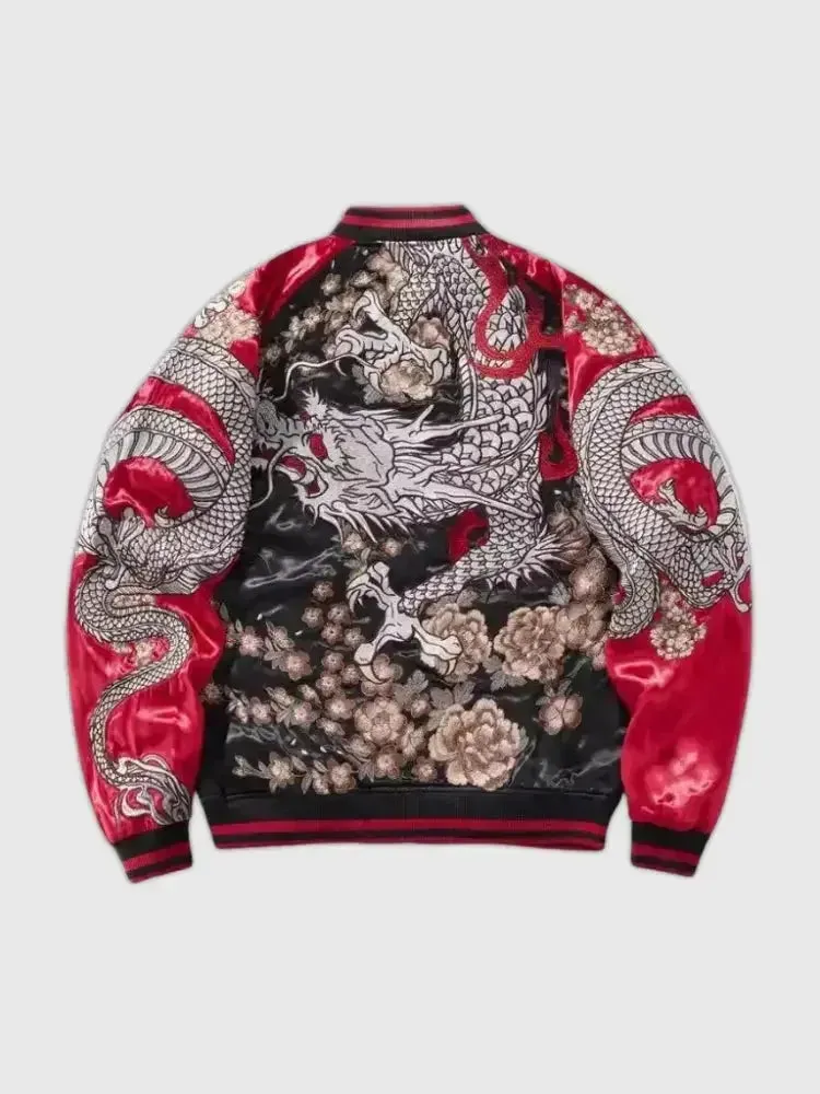 Japon style Sukajan Dragon ‘Ryuka No Ito’ veste japonaise