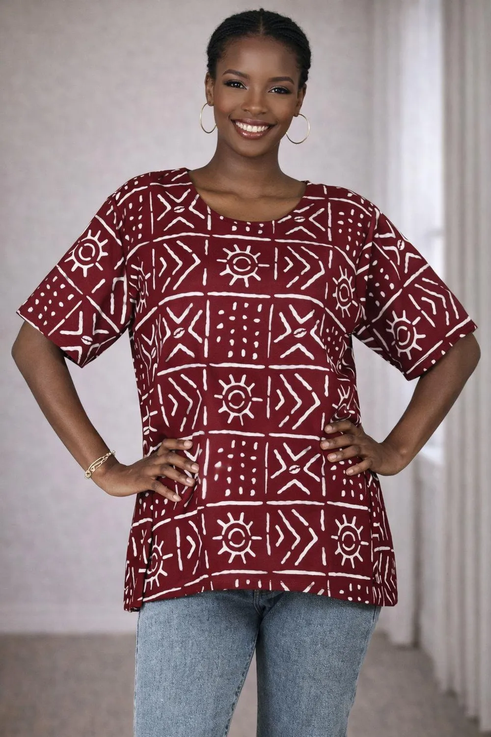 KAVAZI Ankara haut wax + foulard assorti