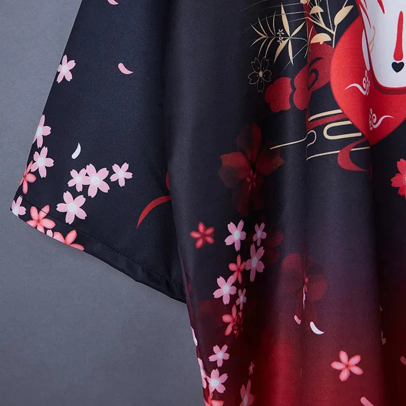 Esprit du Japon Renard veste haori kimono satinée