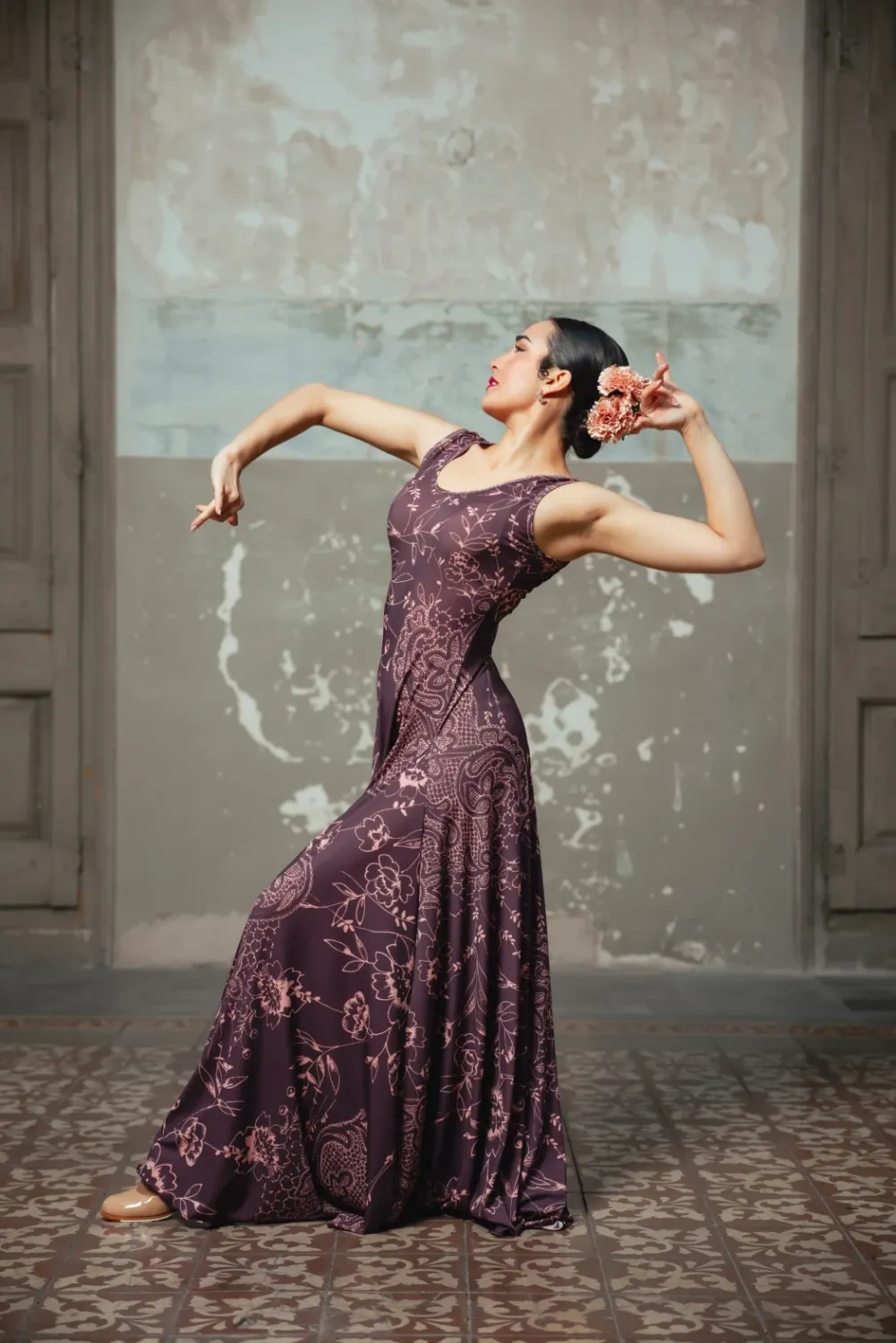 Viva La Feria Alquimia robe de flamenco longue à bretelles