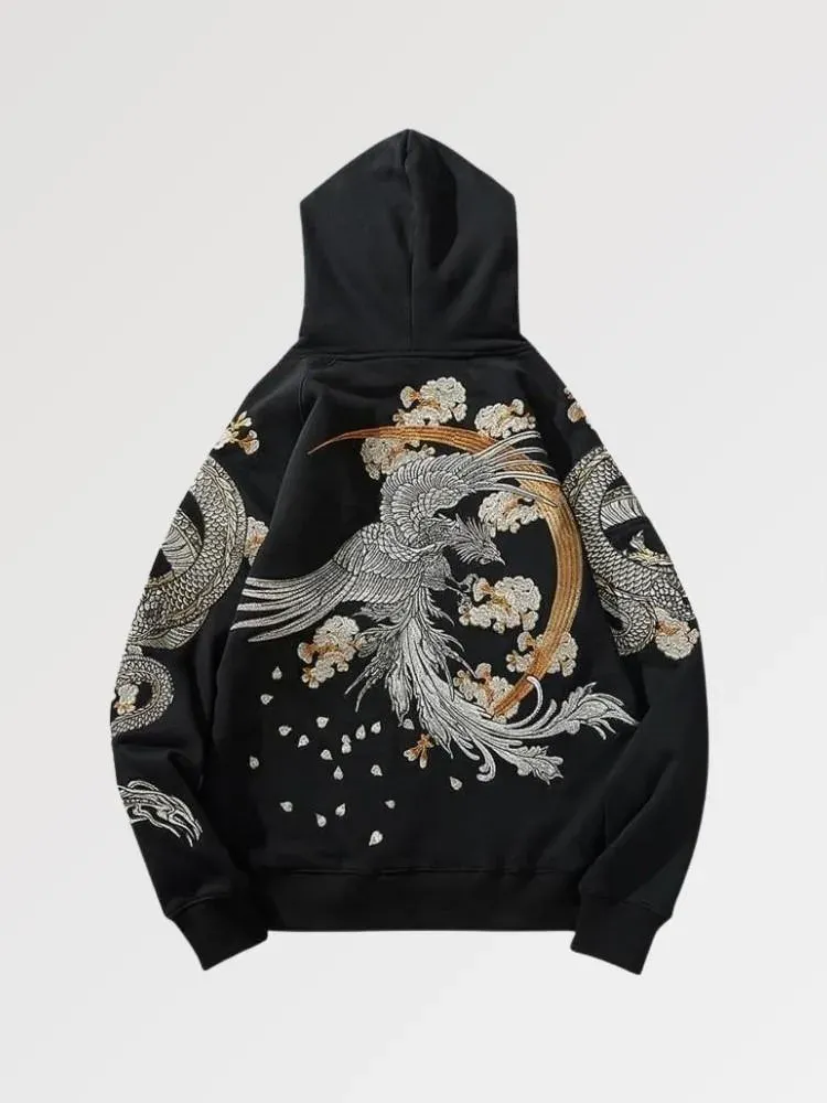 Japon style ‘Seto Collector’ sweat à capuche brodé japonais