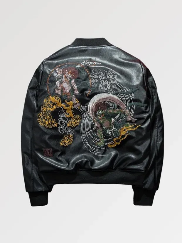 Esprit du Japon blouson sukajan broderie Fūjin Raijin