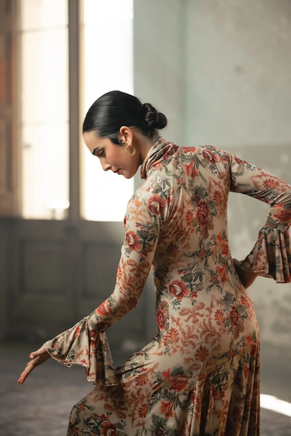 Viva La Feria Amelia robe flamenco imprimée col haut
