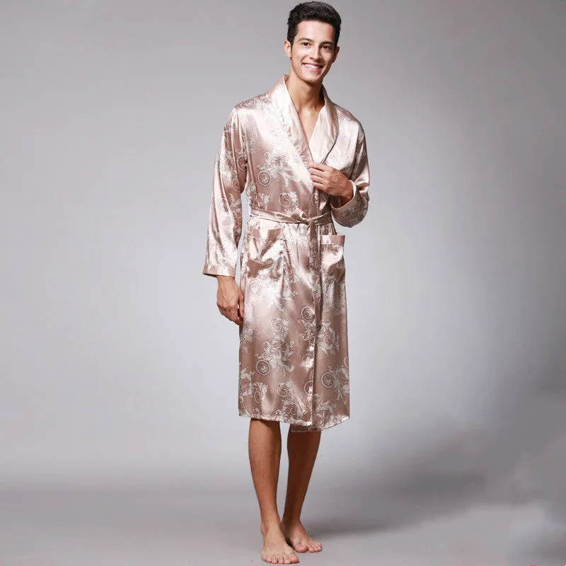 Esprit du Japon robe de chambre homme satin dragon