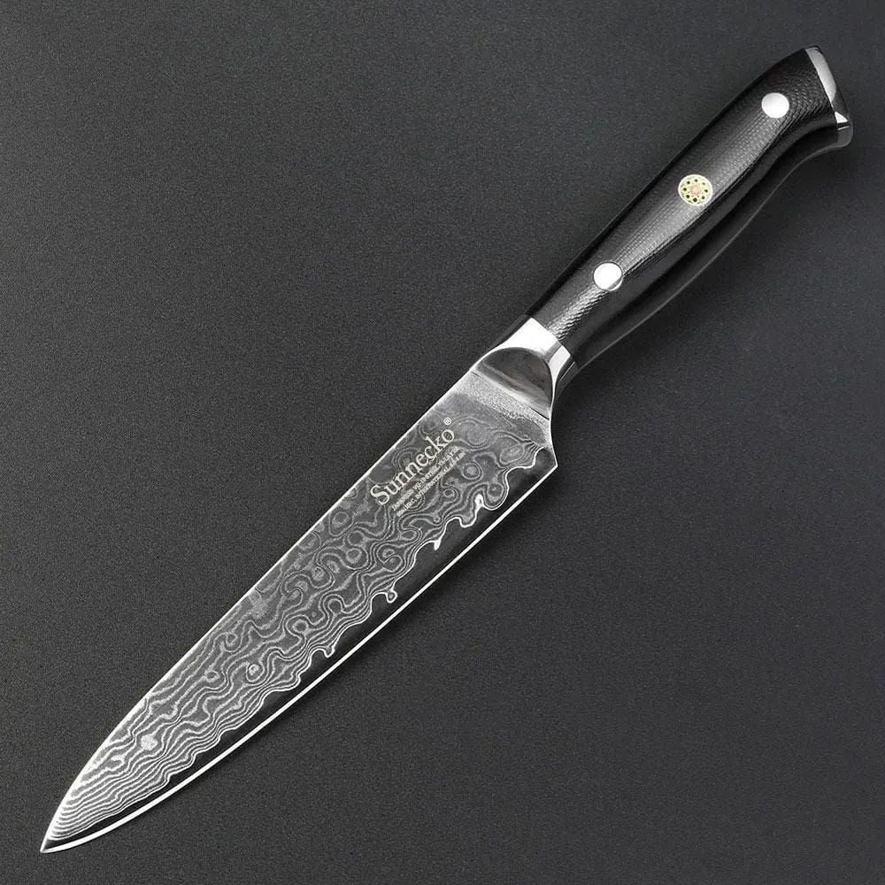 Japon style Damascus Knife Shisuniwa couteau de cuisine en acier Damas