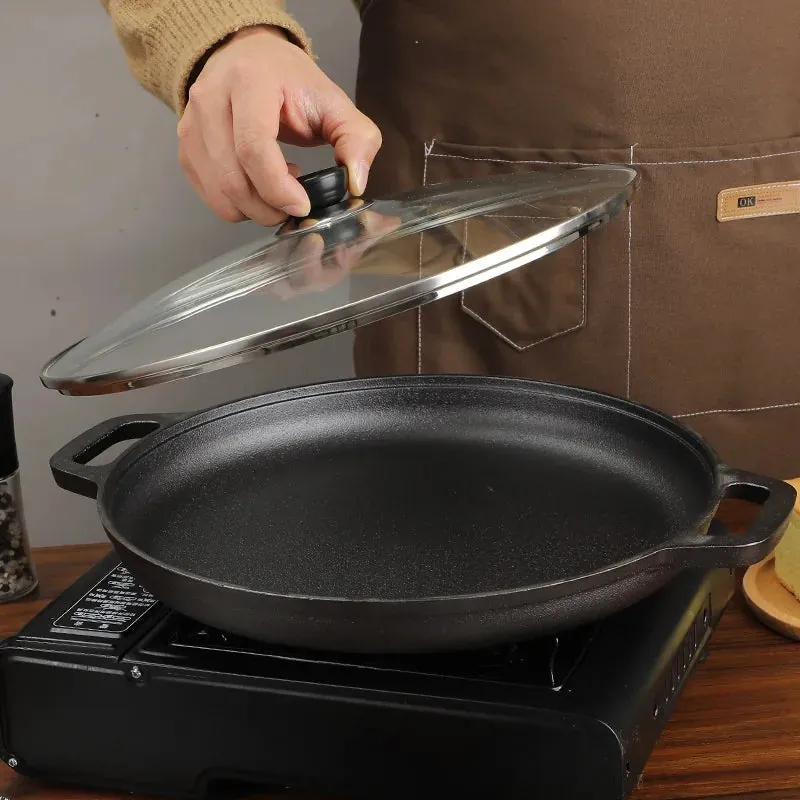 Esprit du Japon marmite fonte façon wok couvercle bois