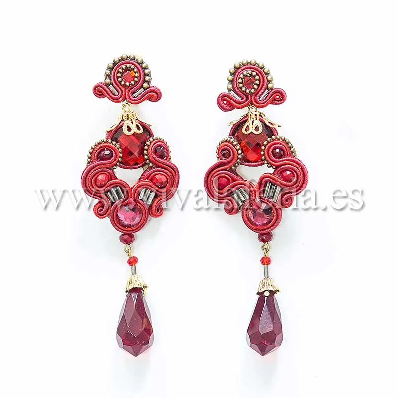 Candela de Reina Coral boucles flamenca rouges