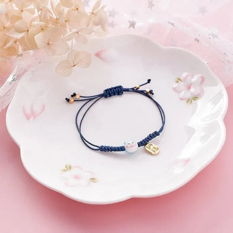 Japon style Bracelet Maneki Neko Koban bracelet porte-bonheur