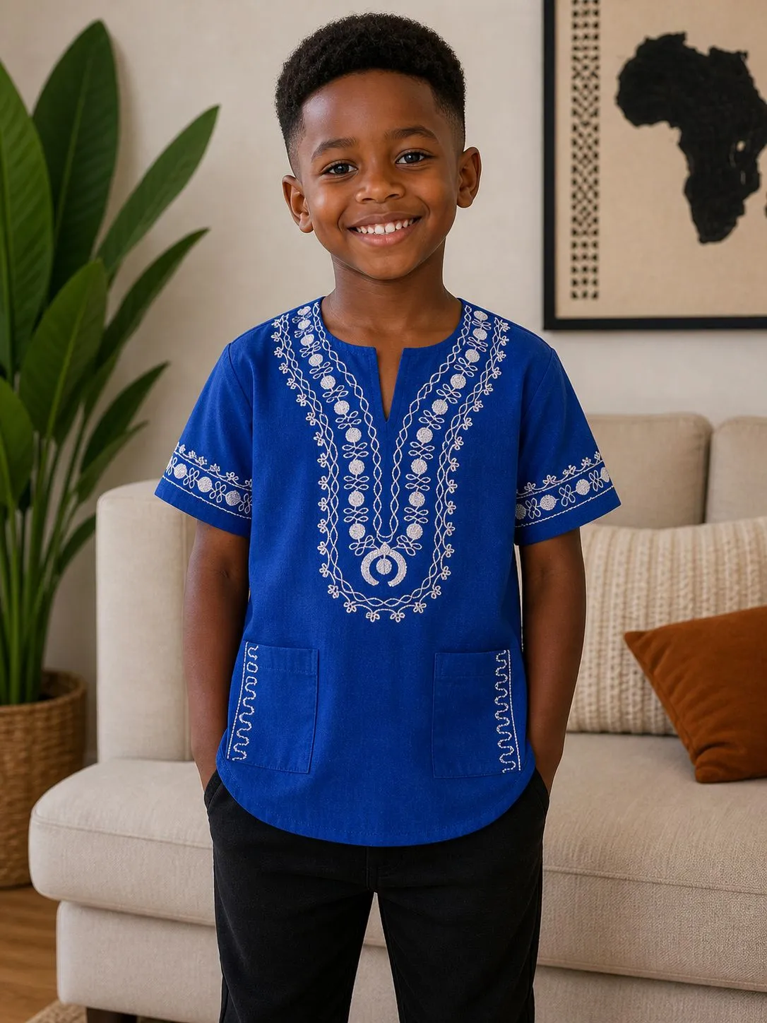 KAVAZI Kids Embroidery Top haut brodé garçon