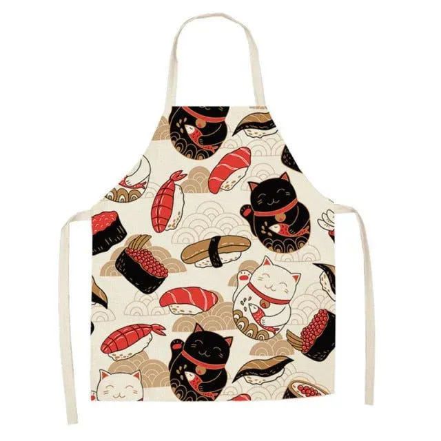 Japon style Lucky Cat Apron Kitchen tablier de cuisine, motif porte-bonheur