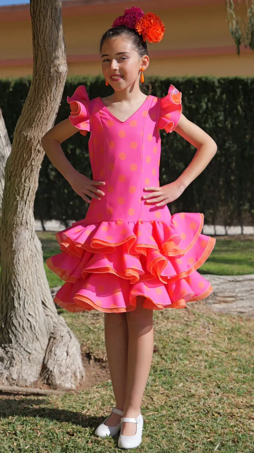 Viva la Feria Clara robe flamenca fille courte popeline