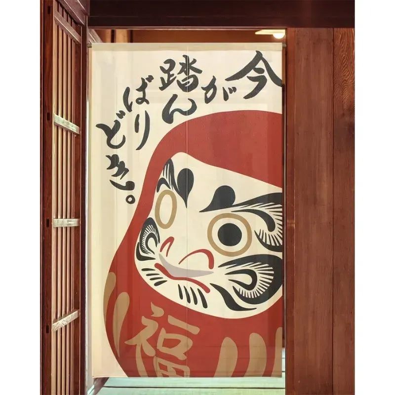 Japon style Daruma noren rideau japonais rouge chance