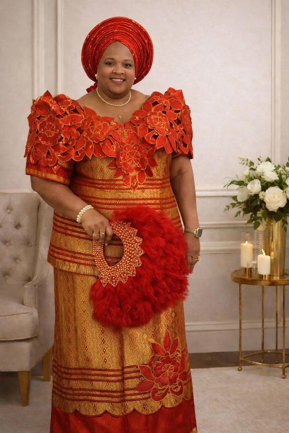 KAVAZI Thai Silk Butterfly Wrap Skirt Top And Head Wrap ensemble