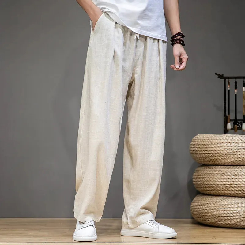 Esprit du Japon Pantalon droit japonais en lin