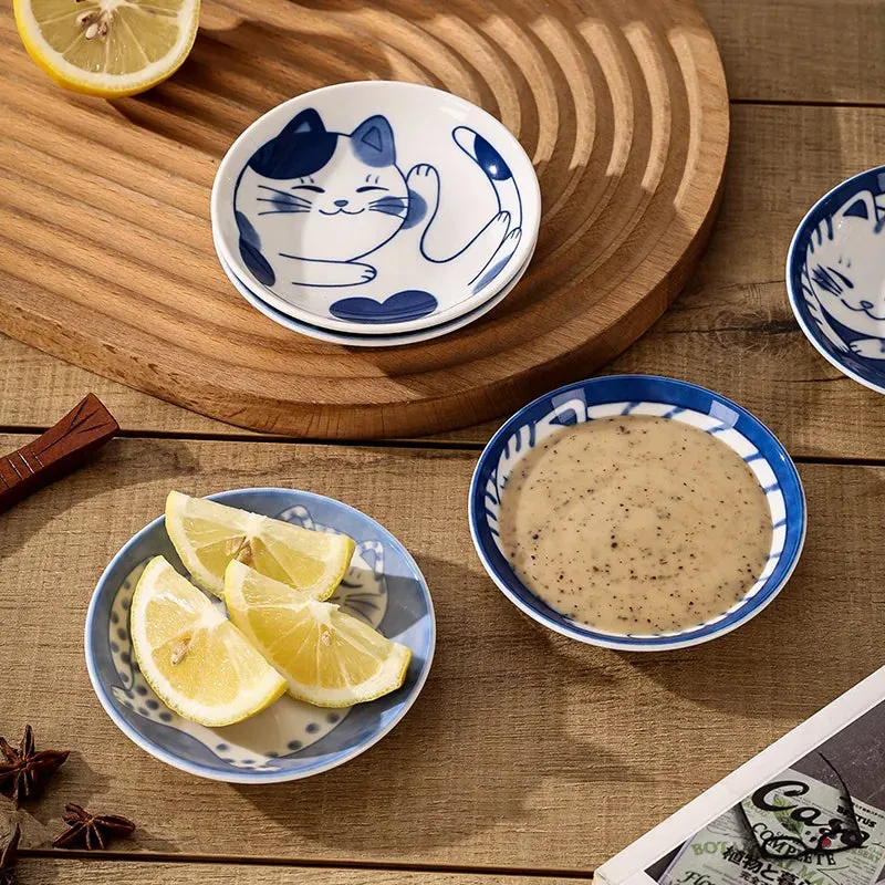 Esprit du Japon petite assiette japonaise chat