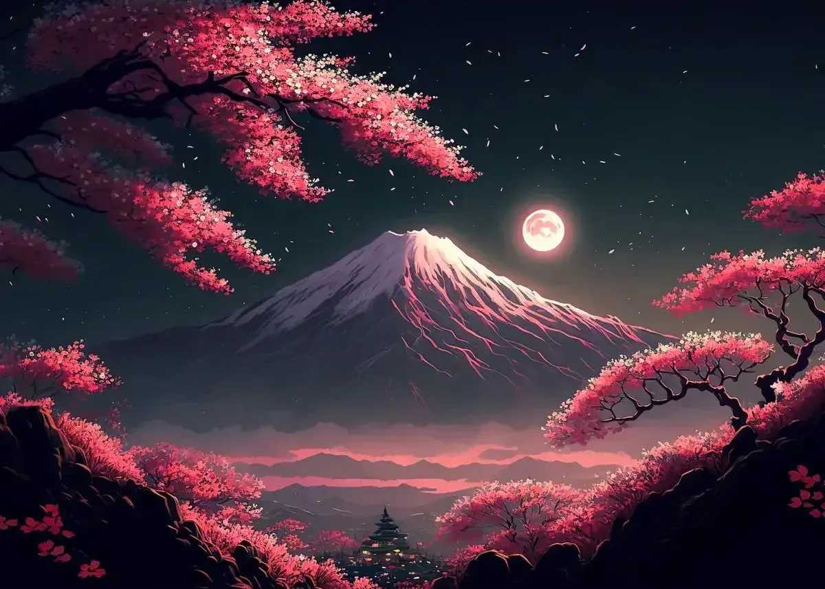 Japon style Sakura tableau japonais