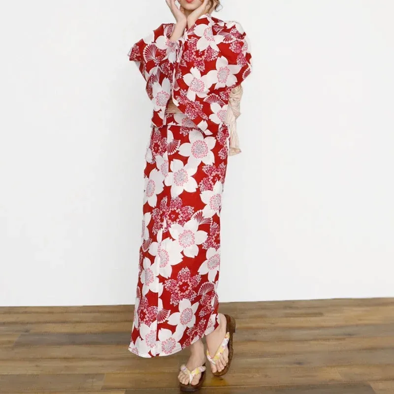 Japon style Cerisier kimono japonais femme fleurs