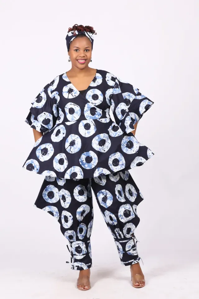 KAVAZI Wrap Top With String Pant ensemble femme