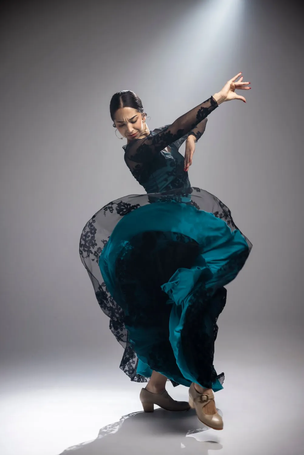 Viva la Feria Cristal jupe flamenco longue volants XL