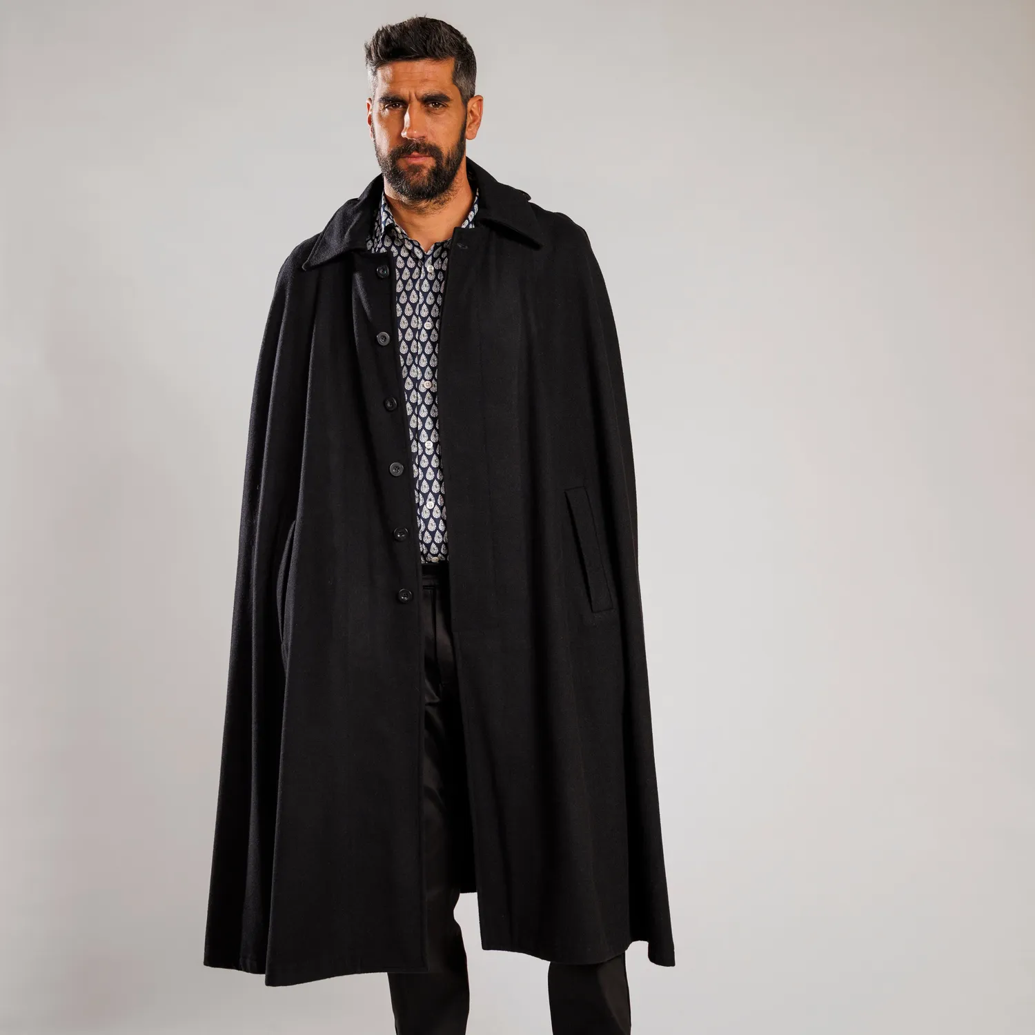 Mistral Berger Capuche cape laine