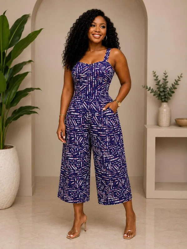 KAVAZI Combinaison africaine femme avec étole