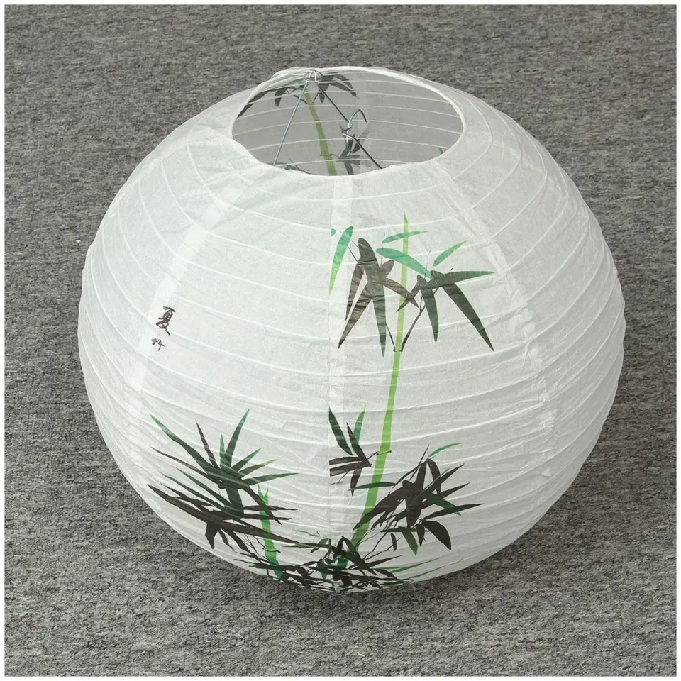 Japon Style lampe japonaise papier motif bambou lumière douce