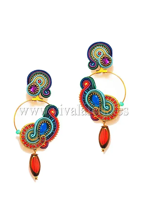 VIVA LA FERIA Damasco boucles d’oreilles flamenco artisanales