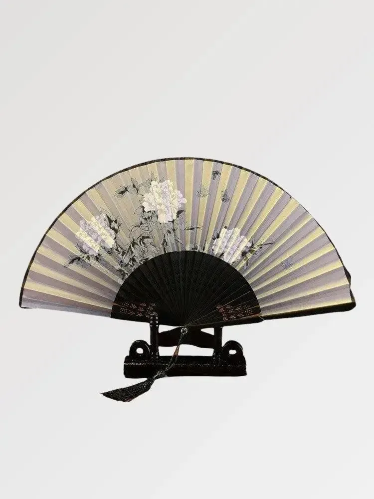 Japon style Kuwona éventail japonais fleuri sakura blanc