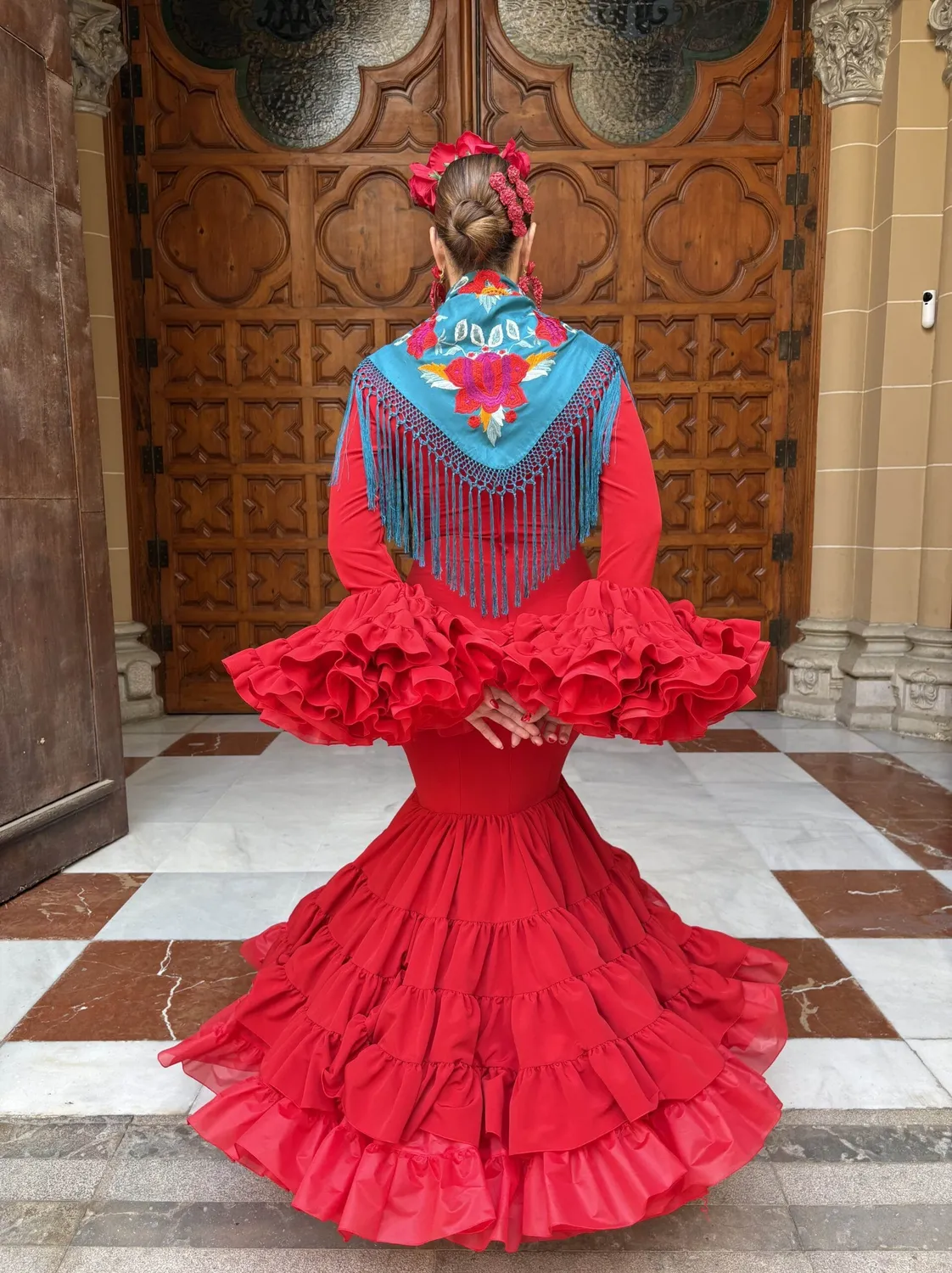 Viva La Feria Rosa robe flamenca à volants