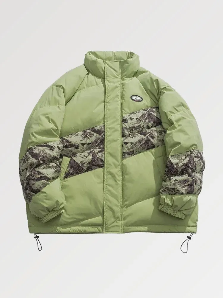 Japon style Military doudoune camo streetwear crème