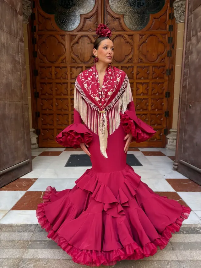Viva La Feria Tulipán robe flamenca tissu extensible